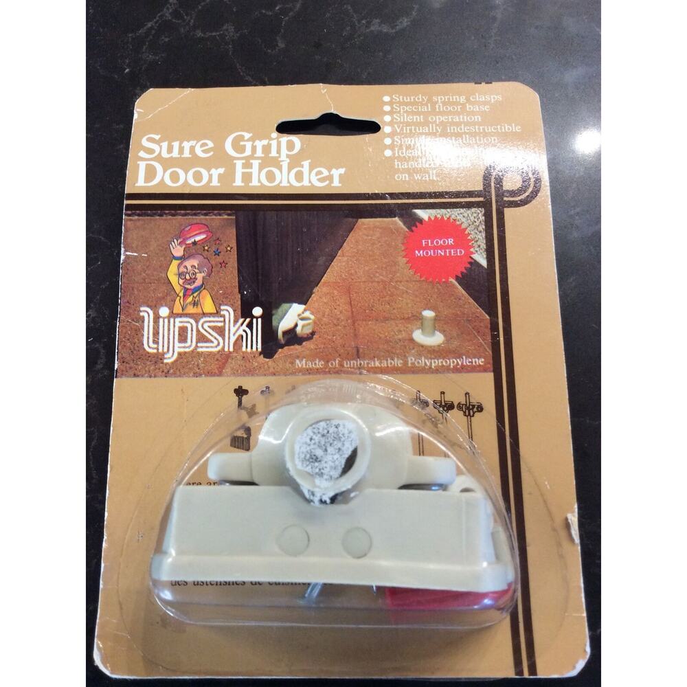 Vintage‎ Lipski Sure Grip Door Holder Floor Mounted Unbreakable Made In Israel